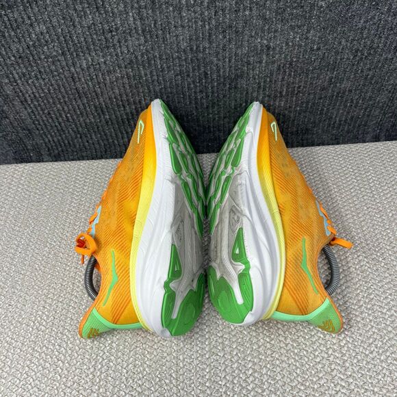 Hoka One One Clifton 9 Solar Flare Sherbet Orange Running Shoes Mens 8.5 D
